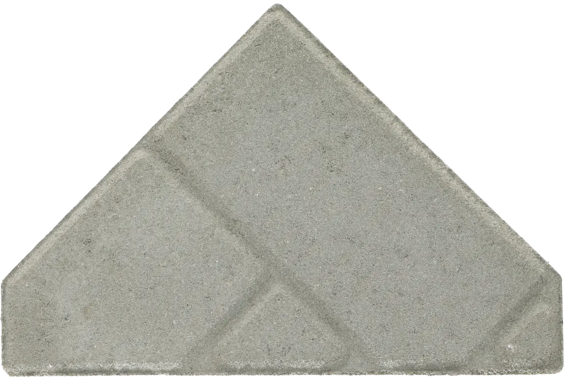 Ecotop Base Bisschopsmuts 29,5x5x19,5x8 normaal facet grijs met schijnvoeg bss KOMO PL2