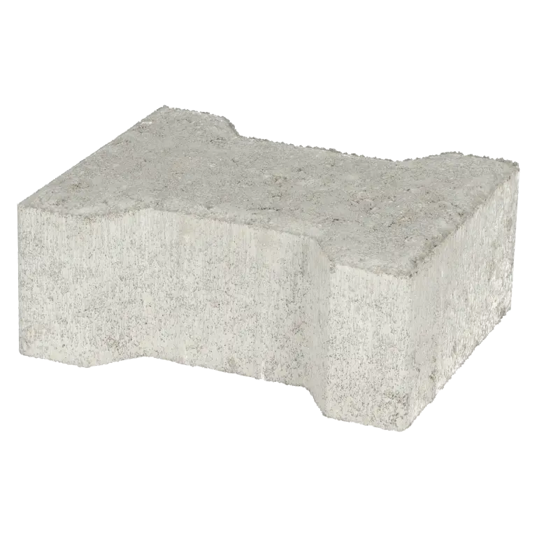 Basicstone H-verbandsteen 20x16,4/11,7x8 normaal facet grijs 1000 KOMO PL1