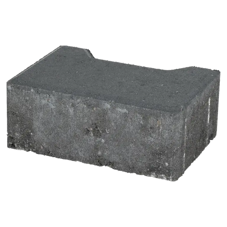 Ecotop Base Randsteen 20x13,4/11,5x8 normaal facet antraciet KOMO PL2