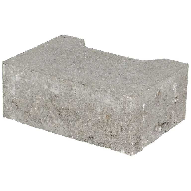 Ecotop Base Randsteen 20x13,4/11,5x8 normaal facet grijs KOMO PL2