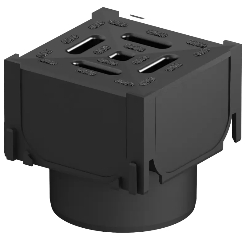 ACO Hexaline Hoekelement Zwart