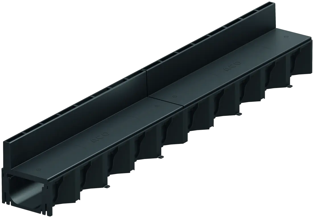 ACO Slotline Zwart Rooster 100cm