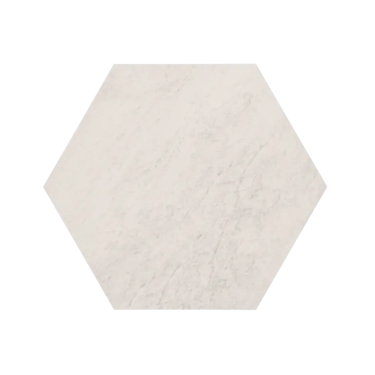 Staptegel Hexagons Ø60x52x2 Quarzite Bianca