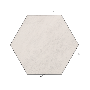 Staptegel Hexagons Ø60x52x2 Quarzite Bianca