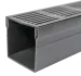 Star Drain Mini 65/60 Lijngoot - Grijs (Aluminium) 100cm