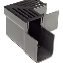 ACO Slim-Line Zwart Hoekelement 90 graden