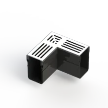 Star Drain 65/100 Hoekstuk - Grijs (Aluminium)