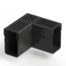 Star Drain 65/100 Hoekstuk - Zwart (Aluminium)